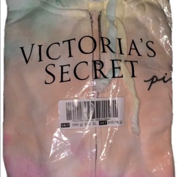New Victorias Secret Pink full zip hoodie FREYA TIE DYE RARE ALL SIZES RARE - Picture 5 of 6